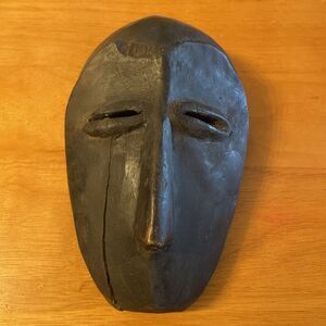 Lega Hand-Carved Vintage Wooden African Mask Dan People Western Africa